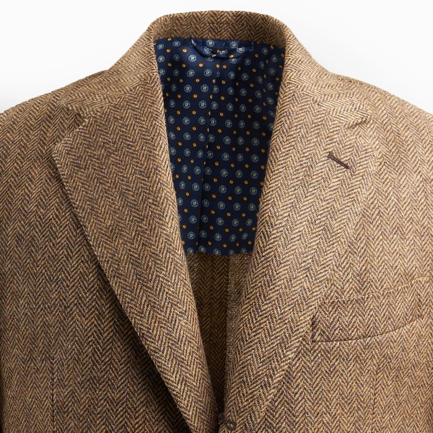 Brown Jacket With Lining Crafted By Pattern 1950 Archive Collection>E.Marinella Outlet