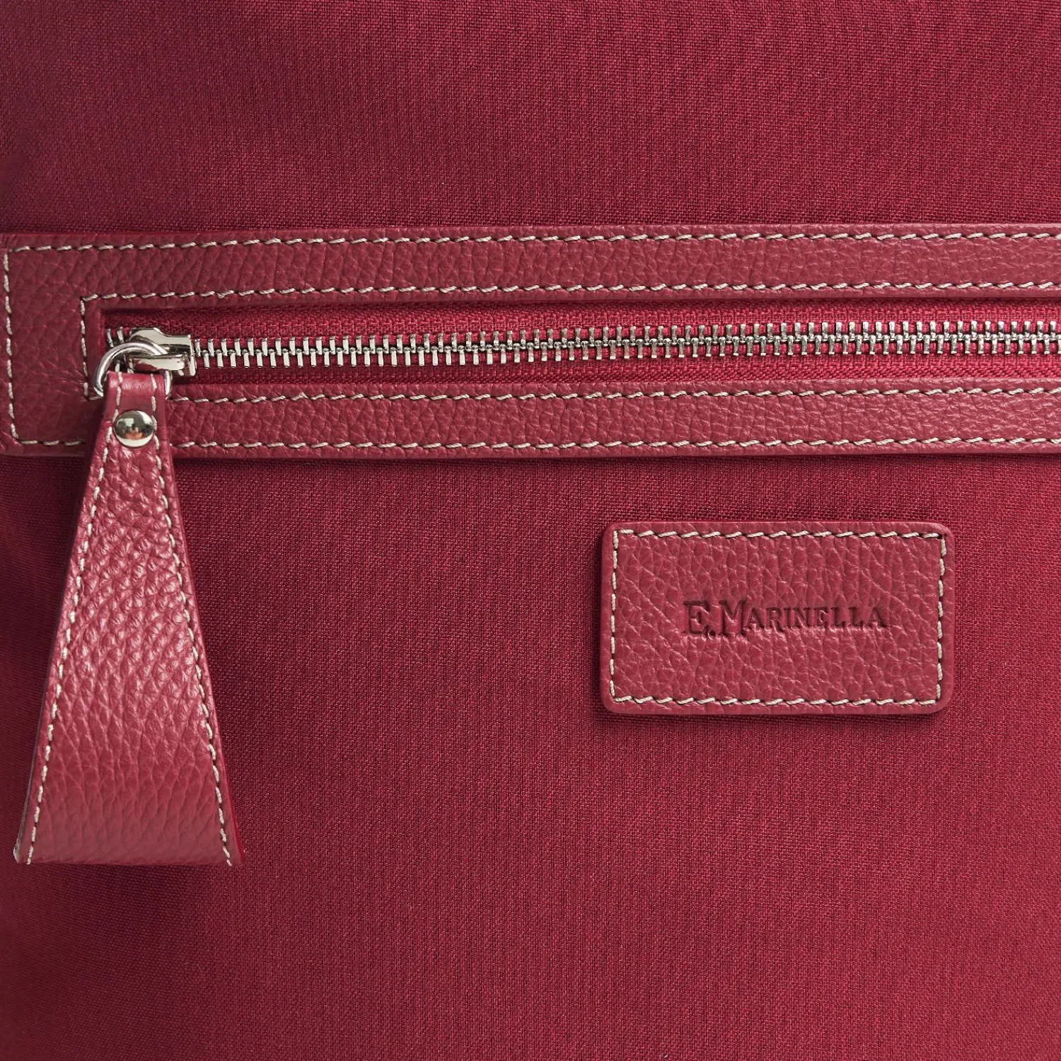 Burgubdy Gian Beach Bag>E.Marinella Fashion