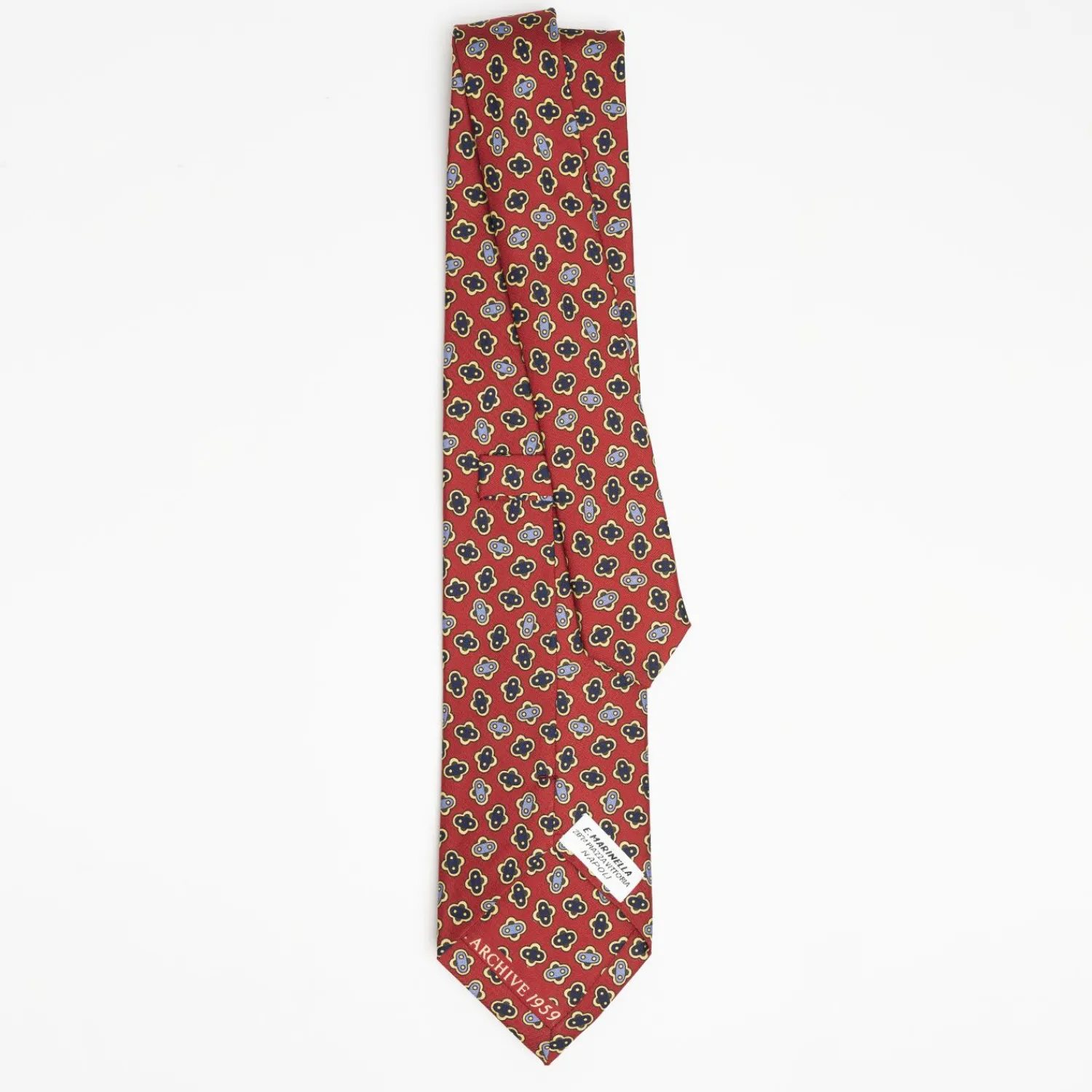 Burgundy Archivio Collection Silk Tie 1959_02>E.Marinella Store