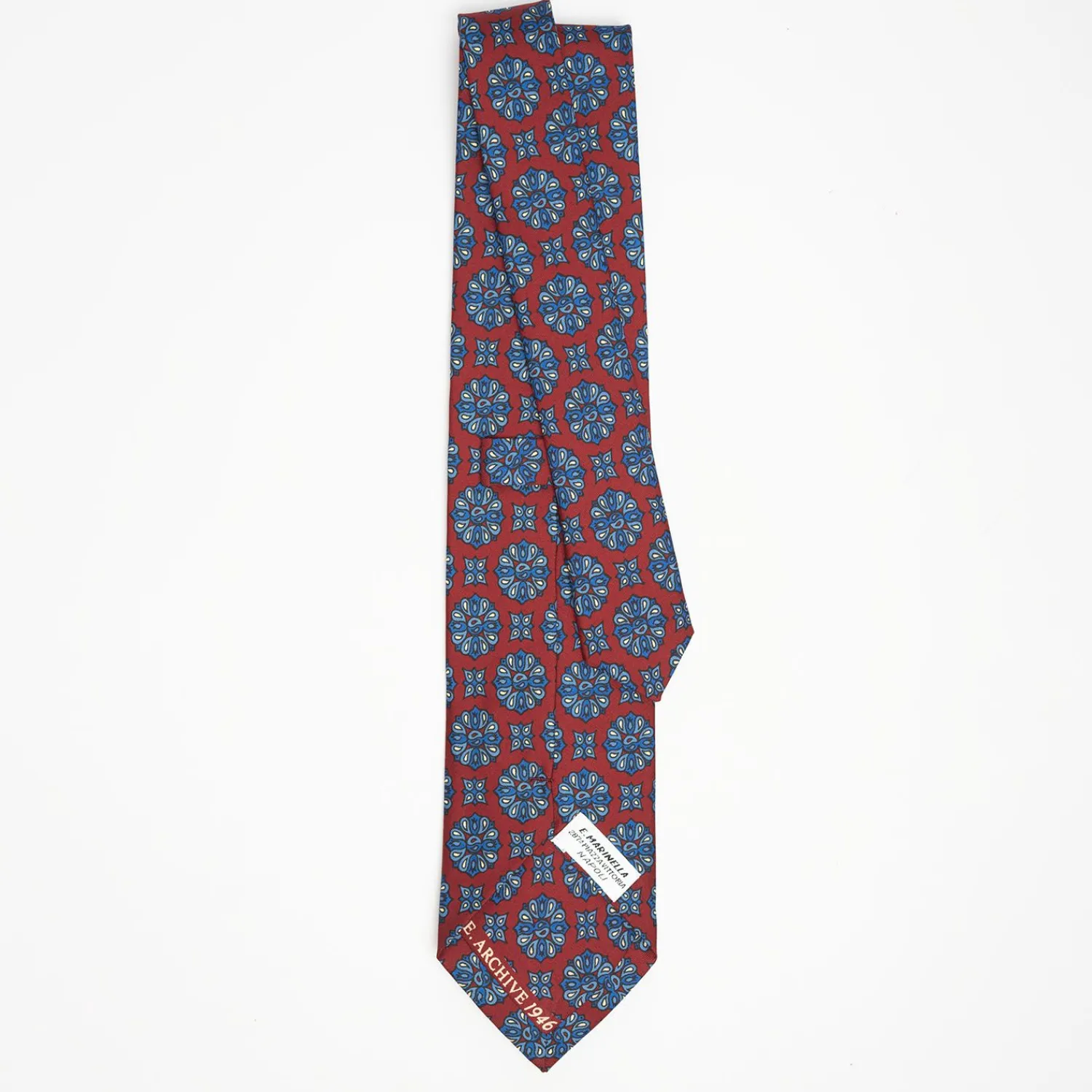 Burgundy Archivio Collection Silk Tie 1946-02>E.Marinella Flash Sale