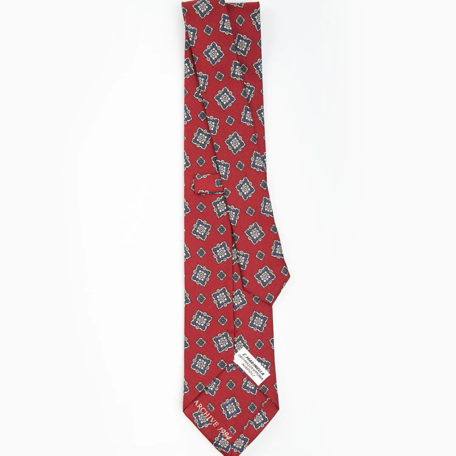 Burgundy Archivio Collection Silk Tie 1984-04>E.Marinella Online