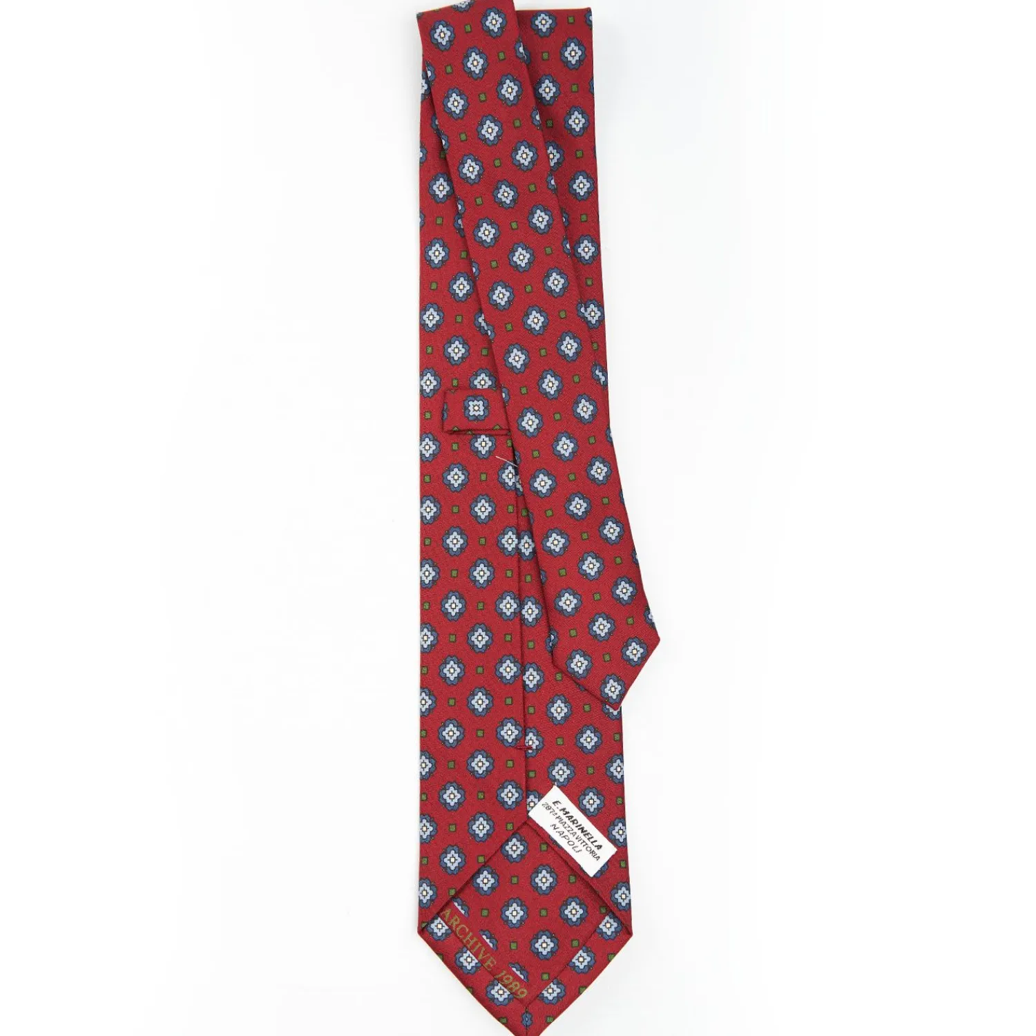 Burgundy Archivio Collection Silk Tie 1989-05>E.Marinella Online