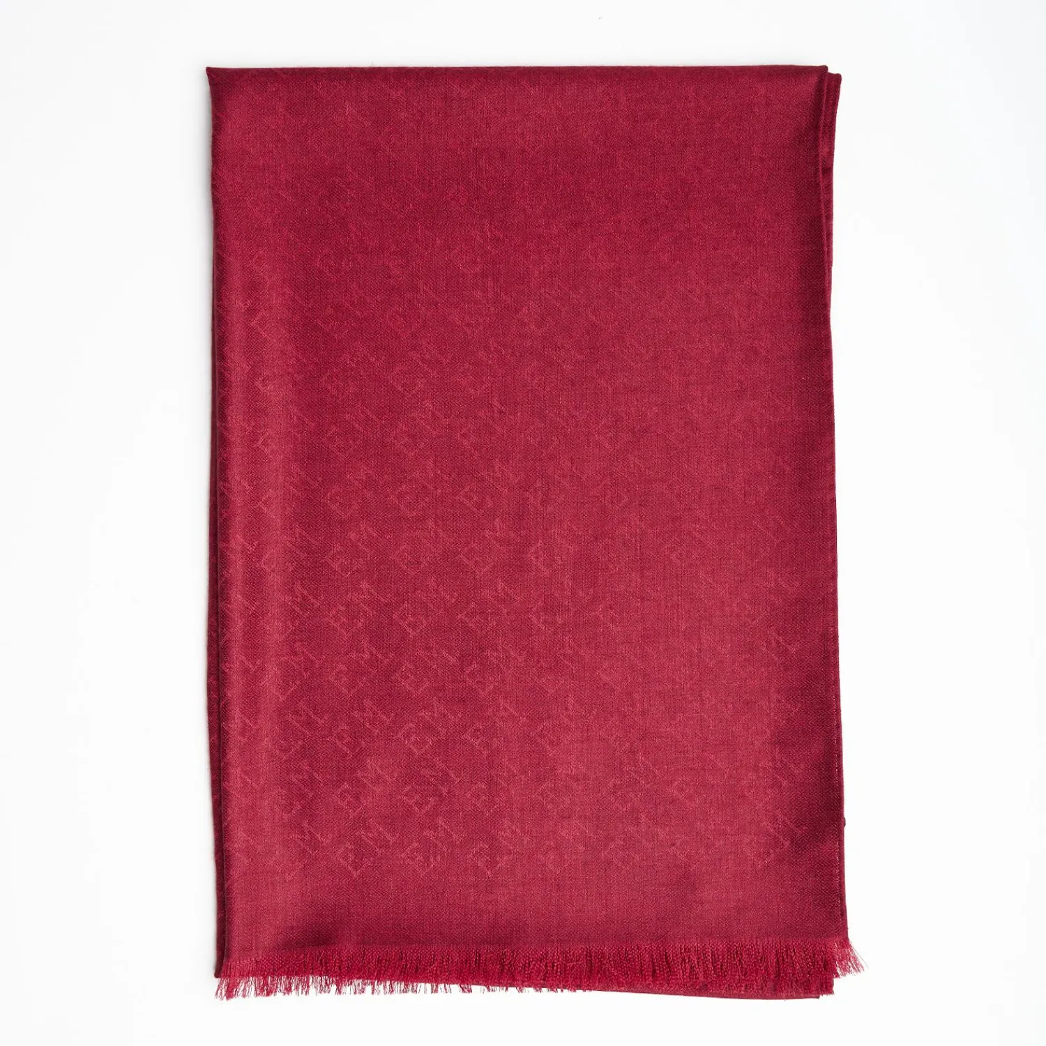 Burgundy Em Logo Scarf Em Logo Scarf In Wool And Cashmere>E.Marinella Store
