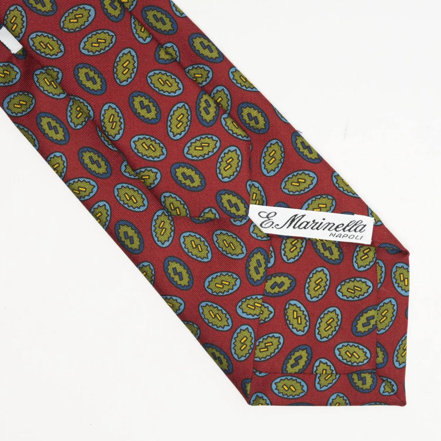 Burgundy Heritage Retro Collection Silk Tie - Large Geometric Pattern>E.Marinella Discount