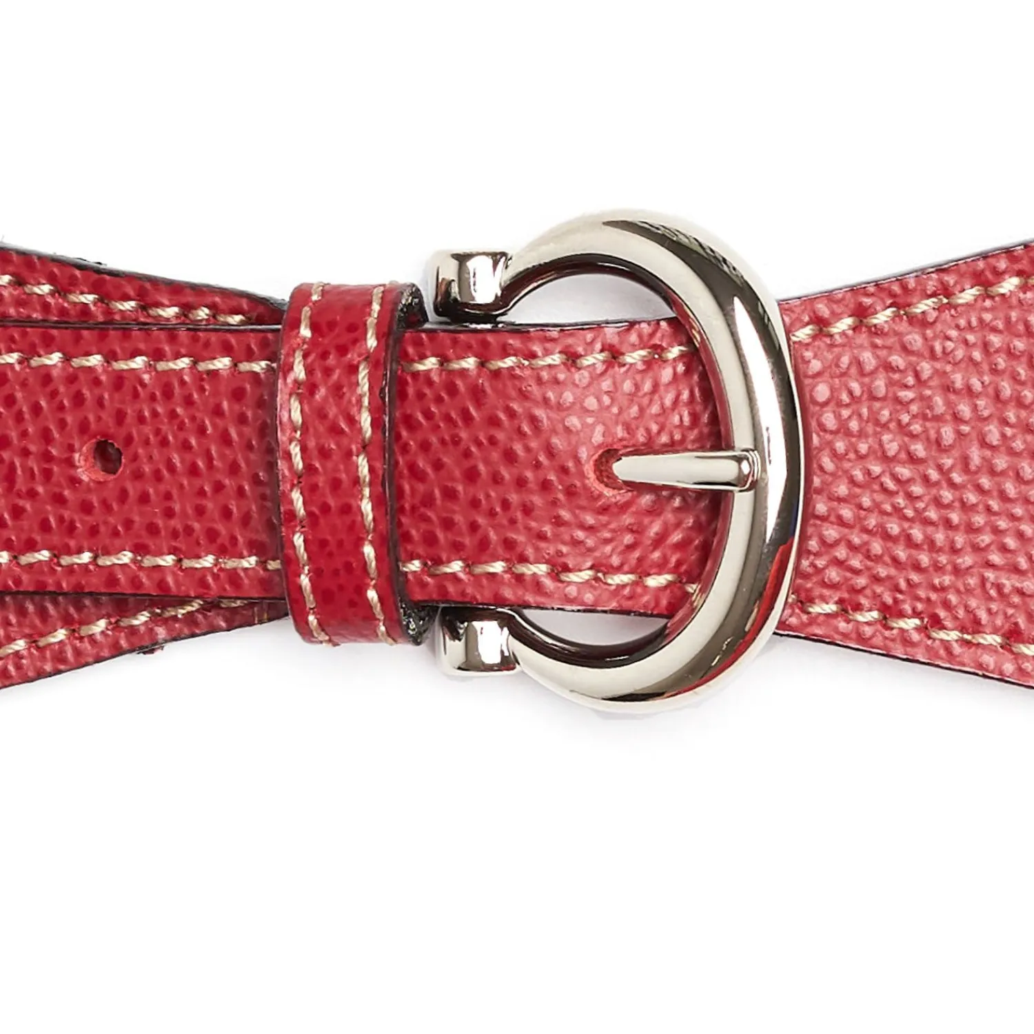 Burgundy Leather Scarf-Buckle>E.Marinella Best