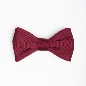 Burgundy Pre-Knotted Silk Bowtie - Solid Color>E.Marinella Shop