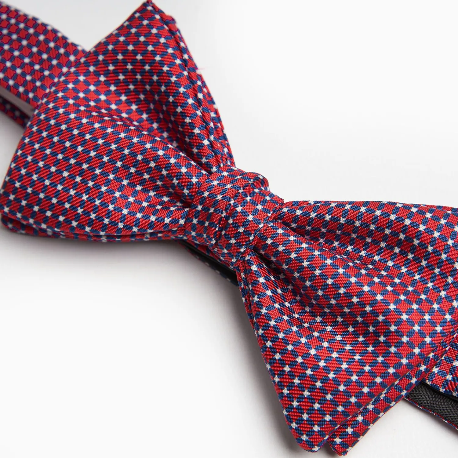 Burgundy Pre-Knotted Silk Bowtie- Small Geometric Pattern>E.Marinella Cheap
