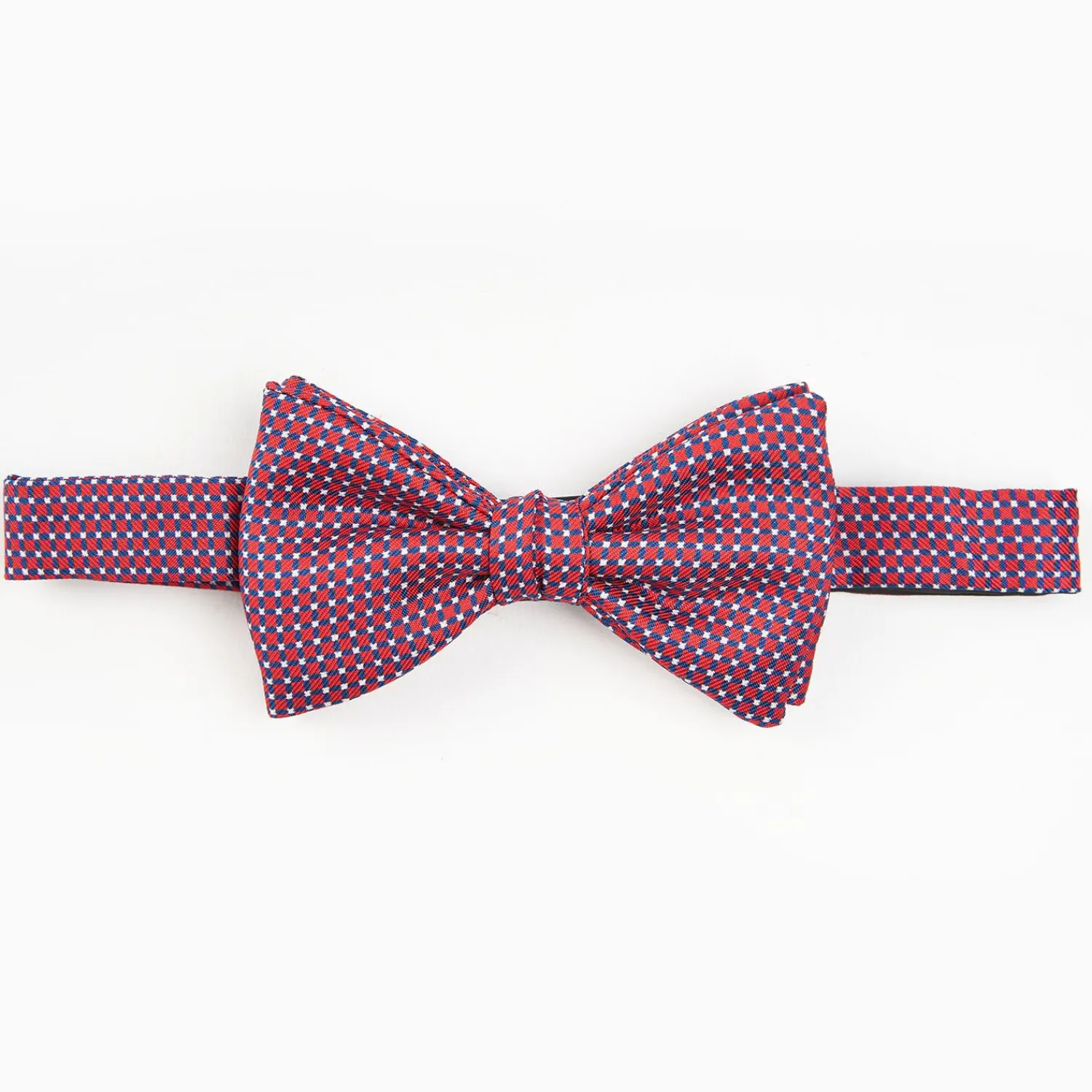 Burgundy Pre-Knotted Silk Bowtie- Small Geometric Pattern>E.Marinella Cheap