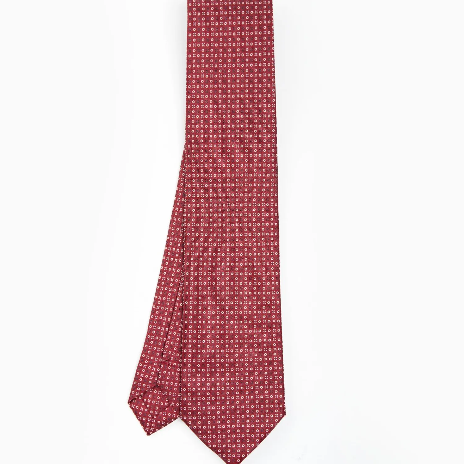 Burgundy Sartorial Classic Silk Tie - Small Flower Designs>E.Marinella Cheap