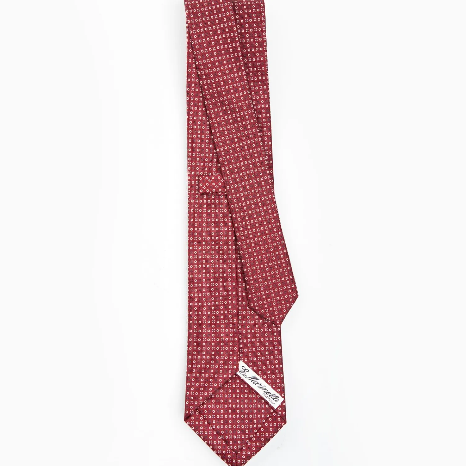 Burgundy Sartorial Classic Silk Tie - Small Flower Designs>E.Marinella Cheap