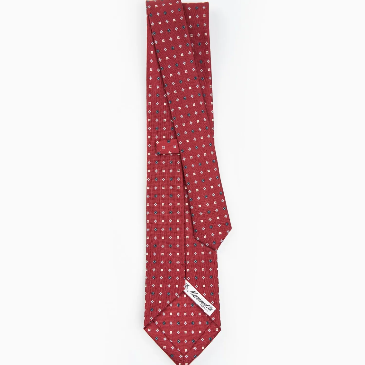 Burgundy Sartorial Classic Silk Tie - Small Flower Pattern>E.Marinella Cheap