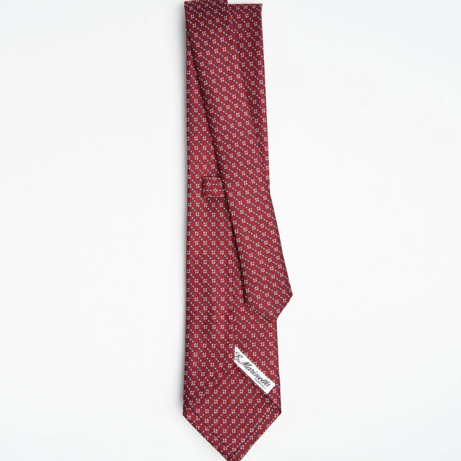 Burgundy Sartorial Classic Silk Tie Small Flower Pattern>E.Marinella Discount