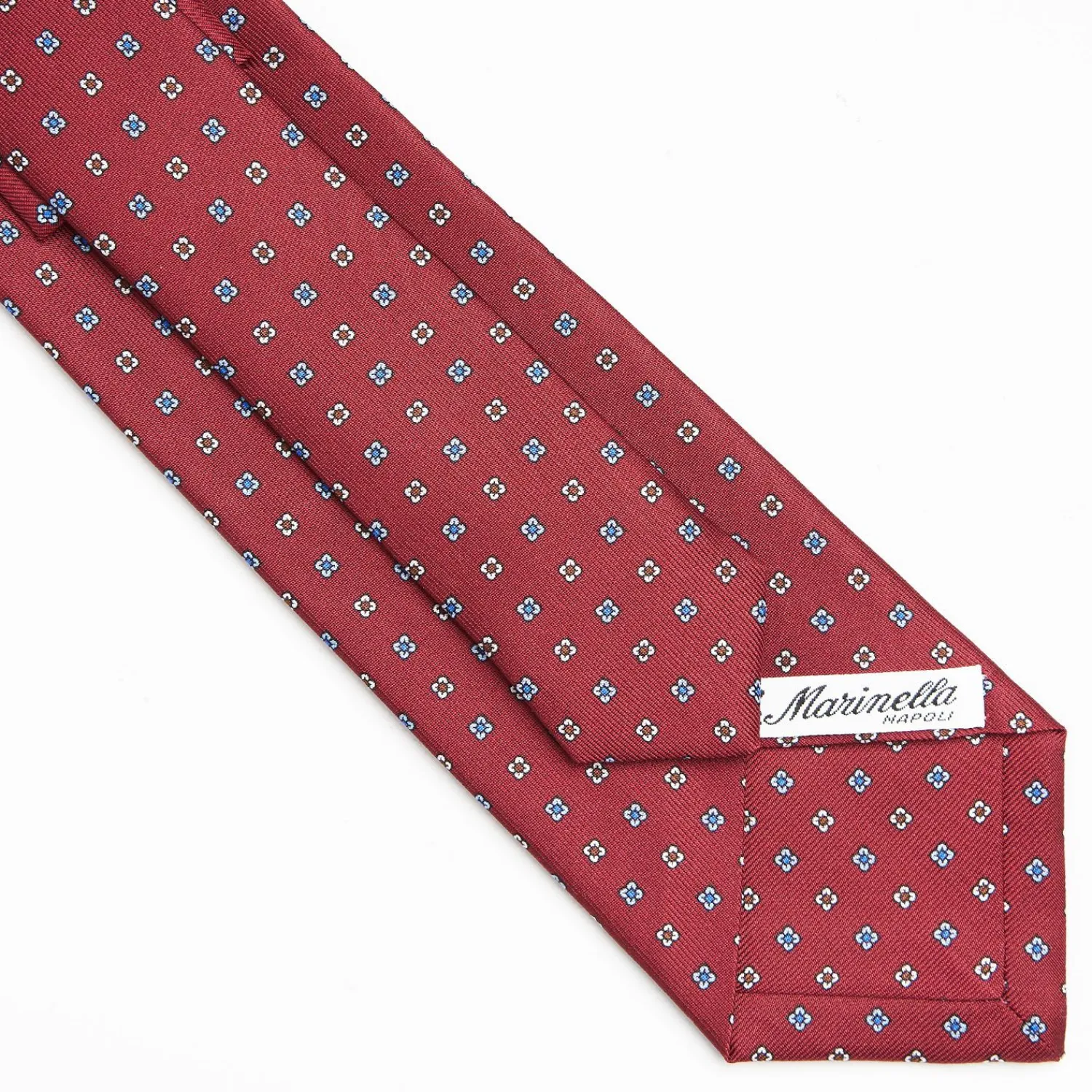 Burgundy Sartorial Classic Silk Tie Small Flower Pattern>E.Marinella Cheap