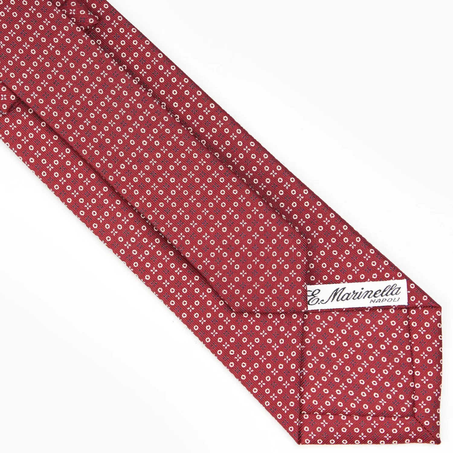 Burgundy Sartorial Classic Silk Tie - Small Flower Designs>E.Marinella Cheap