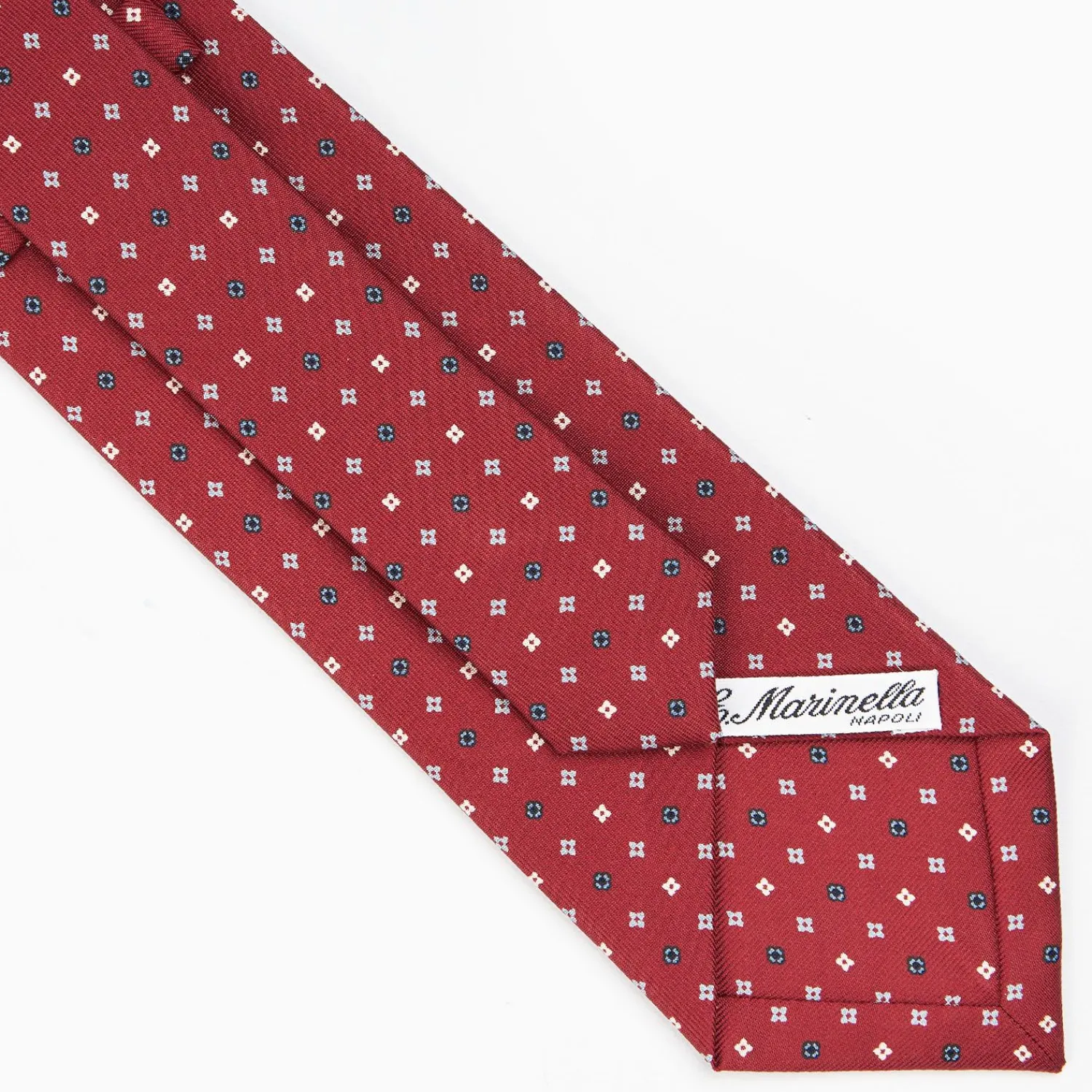 Burgundy Sartorial Classic Silk Tie - Small Flower Pattern>E.Marinella Cheap