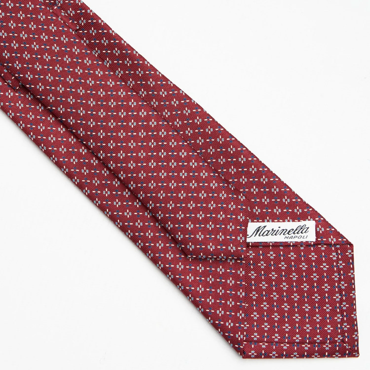 Burgundy Sartorial Classic Silk Tie Small Flower Pattern>E.Marinella Discount