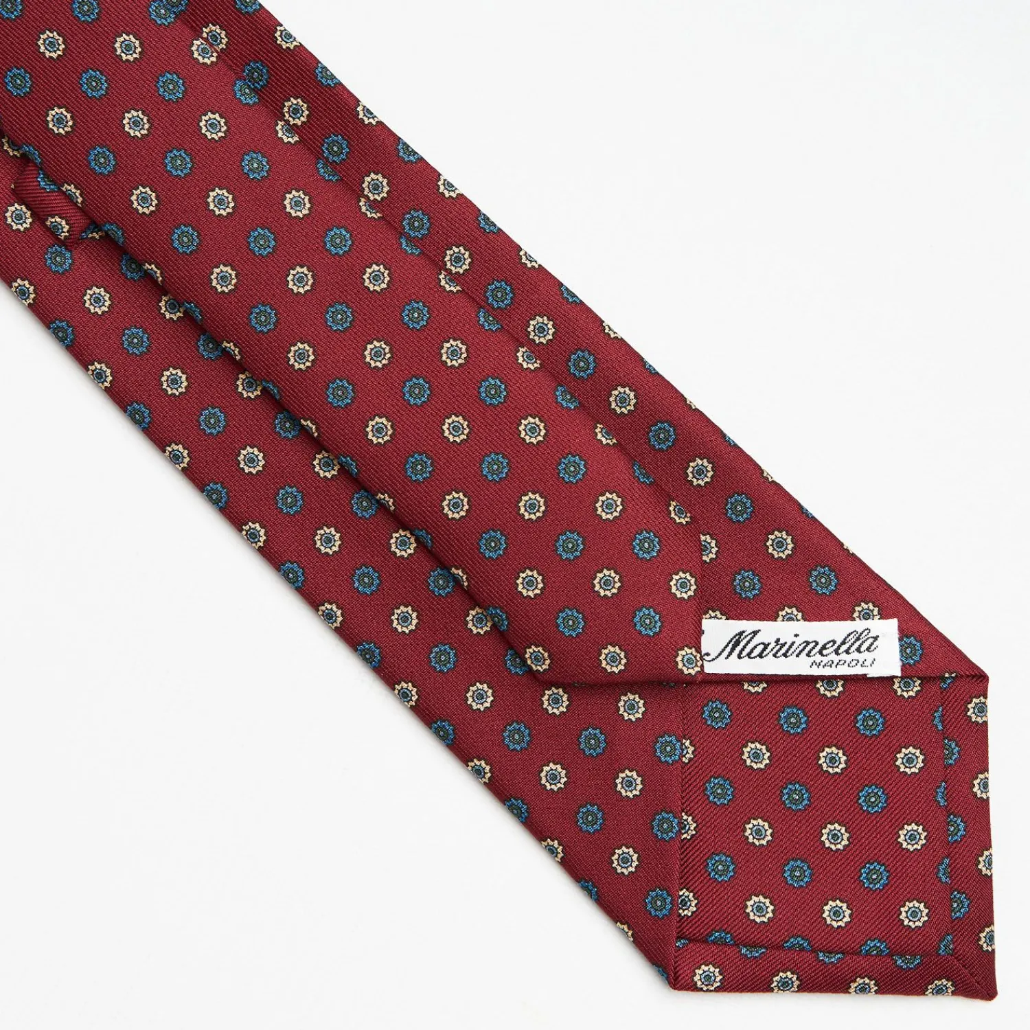 Burgundy Sartorial Classic Silk Tie Large Flower Pattern>E.Marinella Clearance