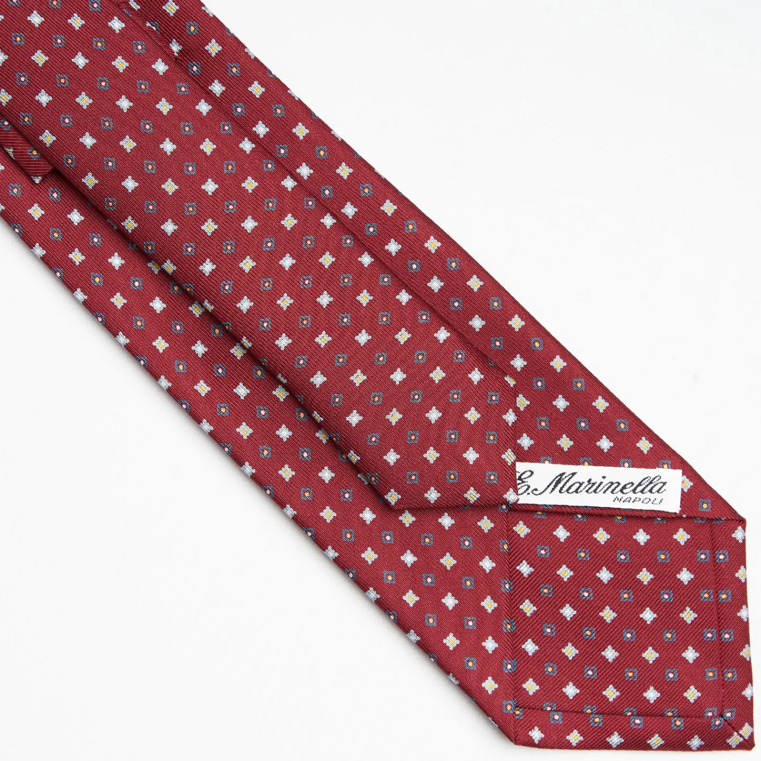 Burgundy Sartorial Classic Silk Tie - Small Flower Pattern>E.Marinella Best