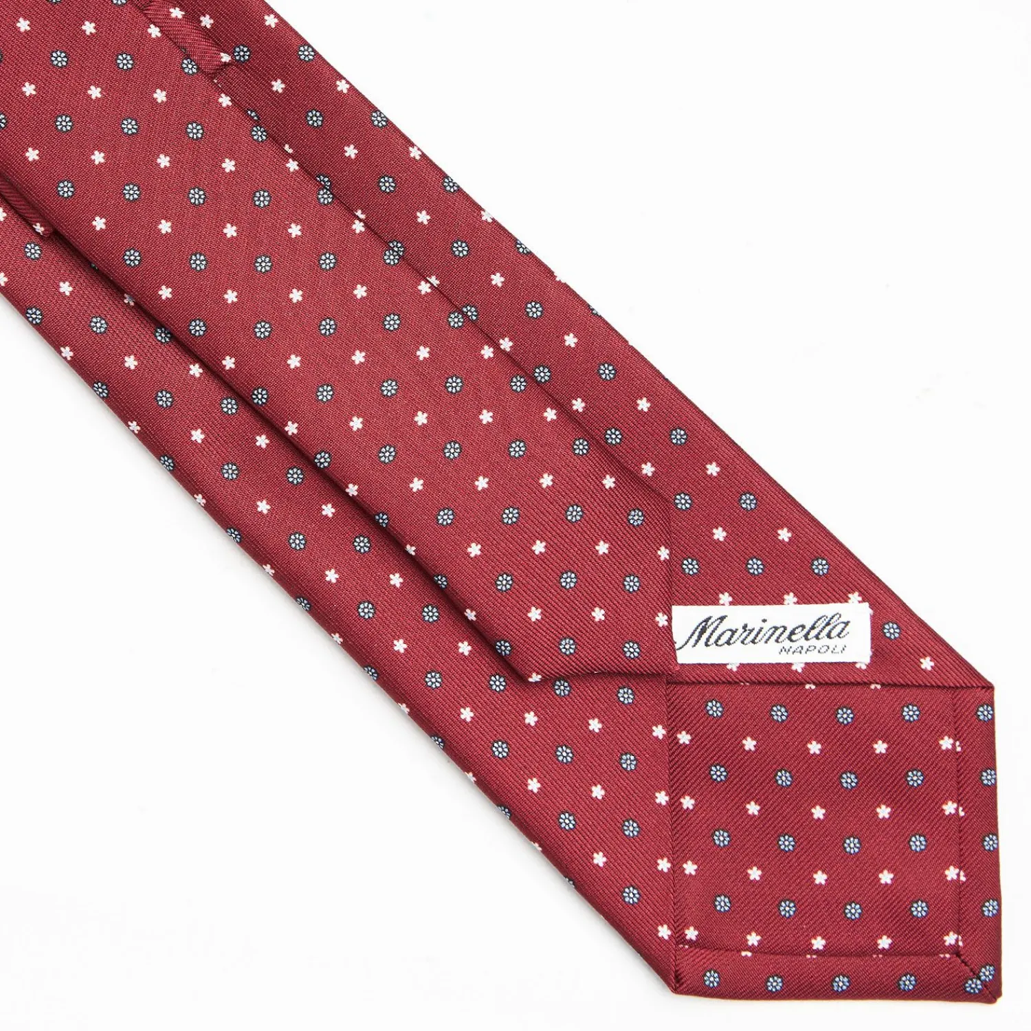 Burgundy Sartorial Classic Silk Tie Small Flower Pattern>E.Marinella Cheap
