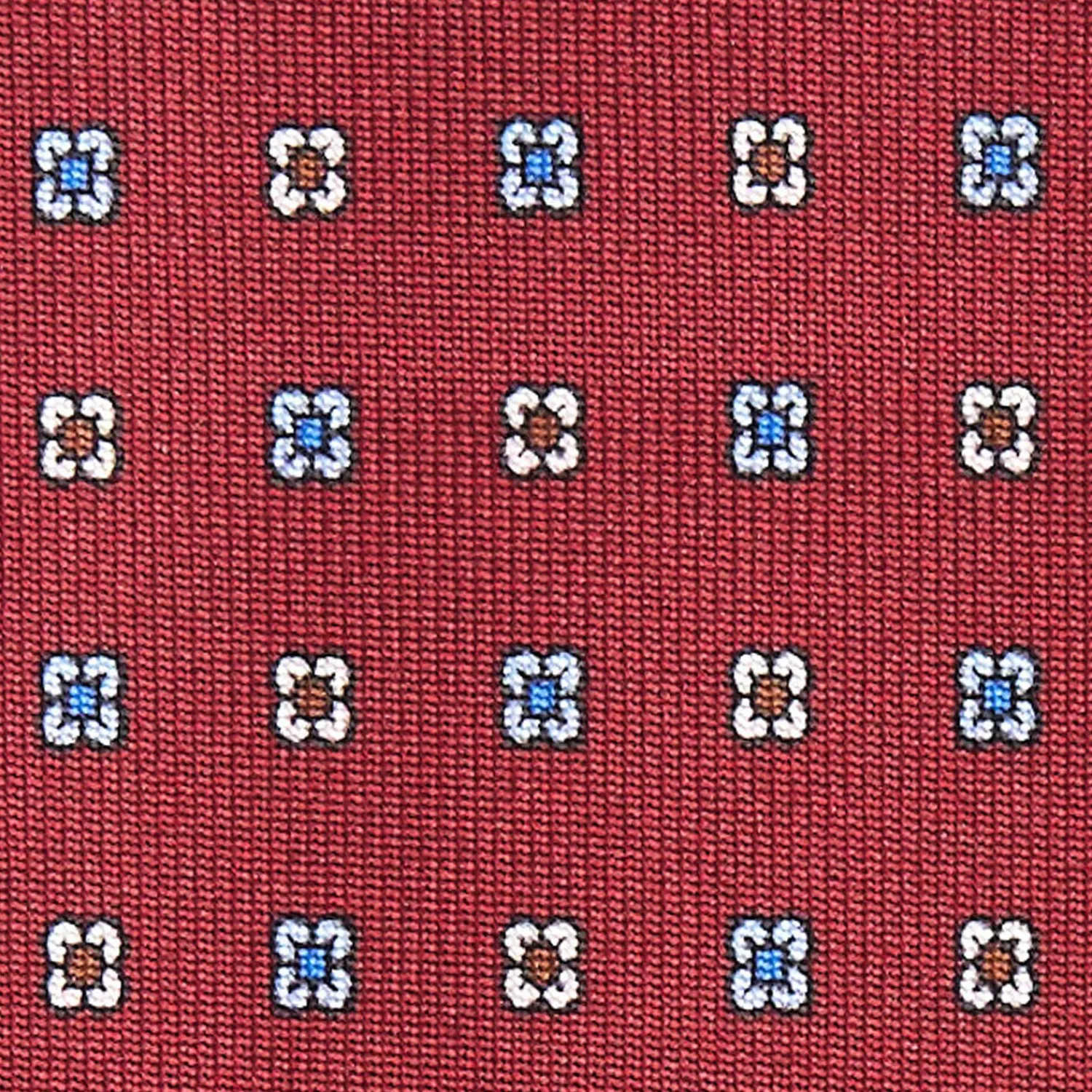 Burgundy Sartorial Classic Silk Tie Small Flower Pattern>E.Marinella Cheap