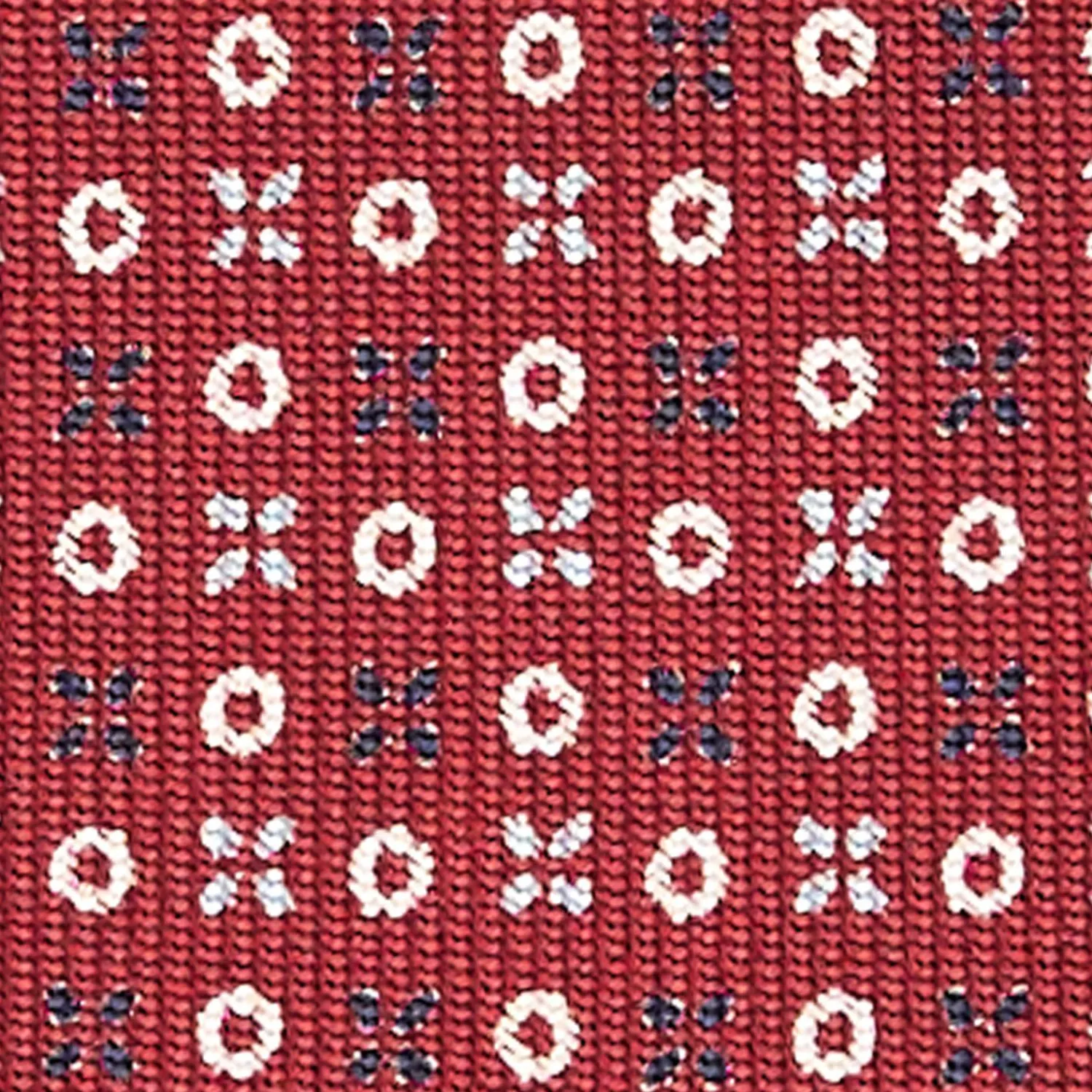 Burgundy Sartorial Classic Silk Tie - Small Flower Designs>E.Marinella Cheap
