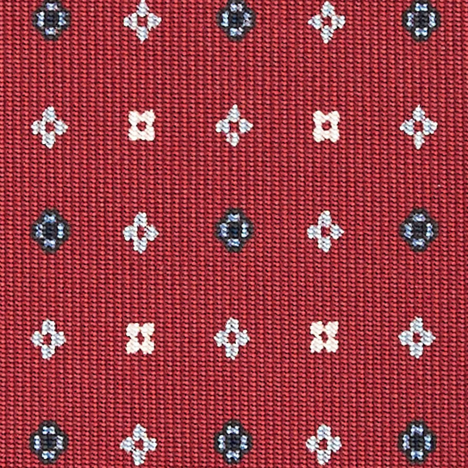Burgundy Sartorial Classic Silk Tie - Small Flower Pattern>E.Marinella Cheap