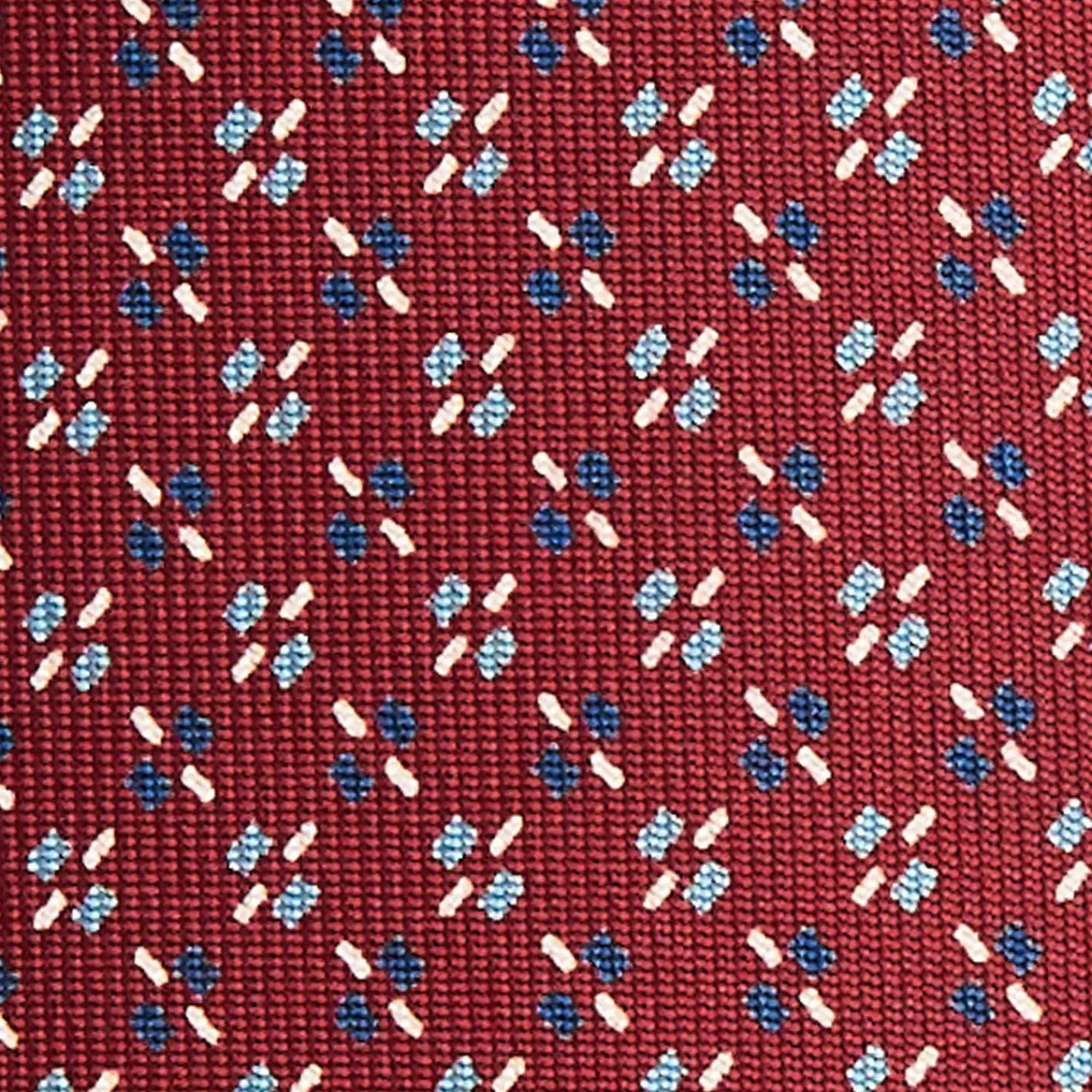 Burgundy Sartorial Classic Silk Tie Small Flower Pattern>E.Marinella Discount