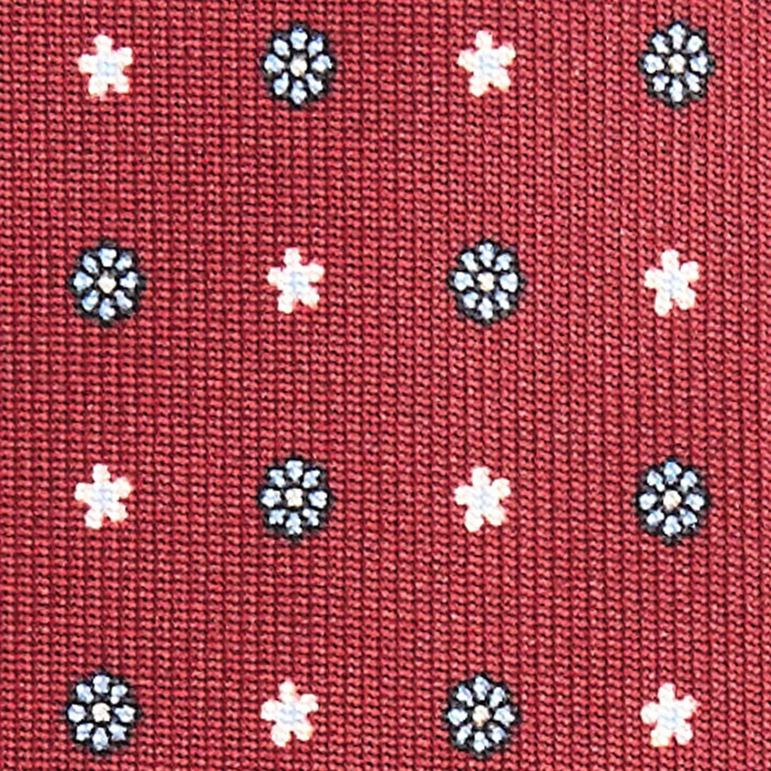 Burgundy Sartorial Classic Silk Tie Small Flower Pattern>E.Marinella Cheap
