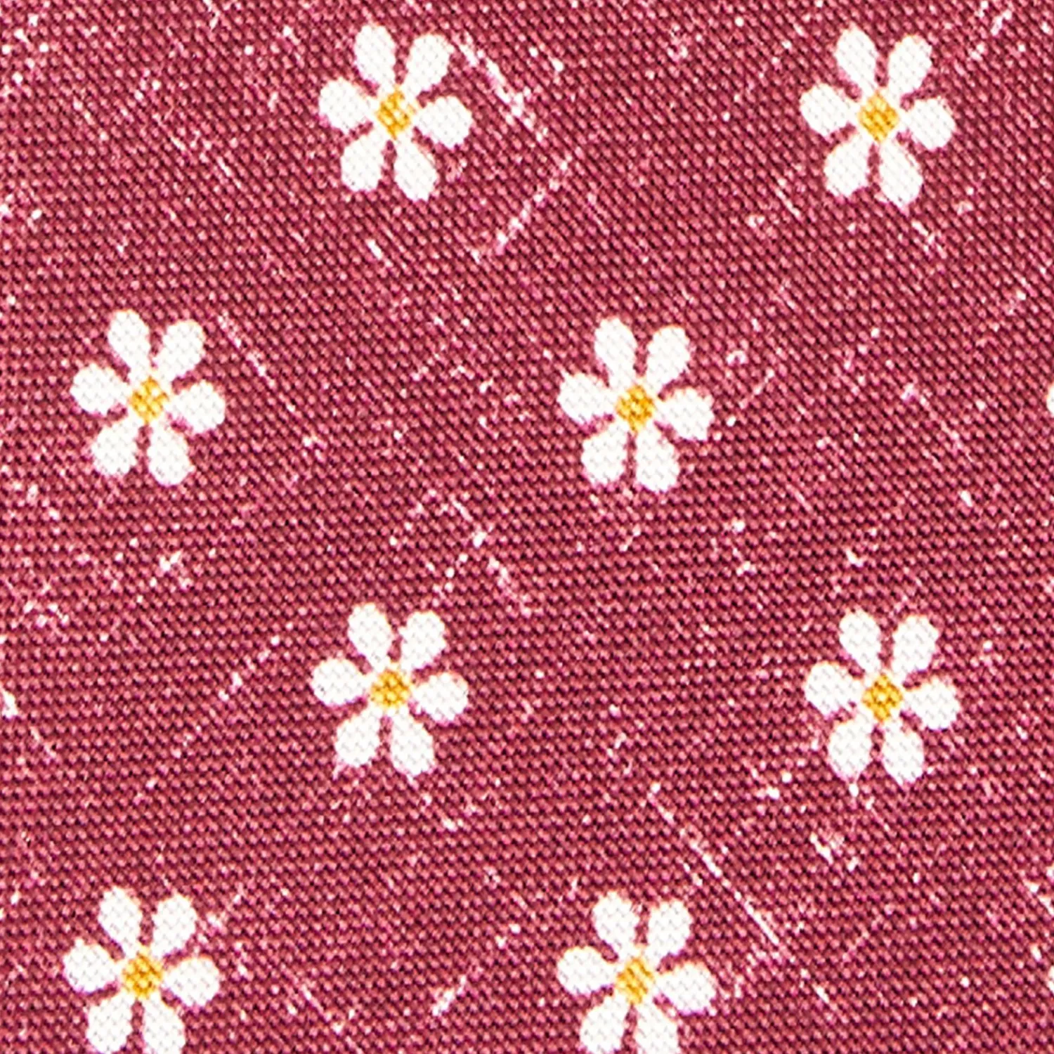 Burgundy Sartorial Cotton And Silk Tie - Large Flower Pattern>E.Marinella Fashion