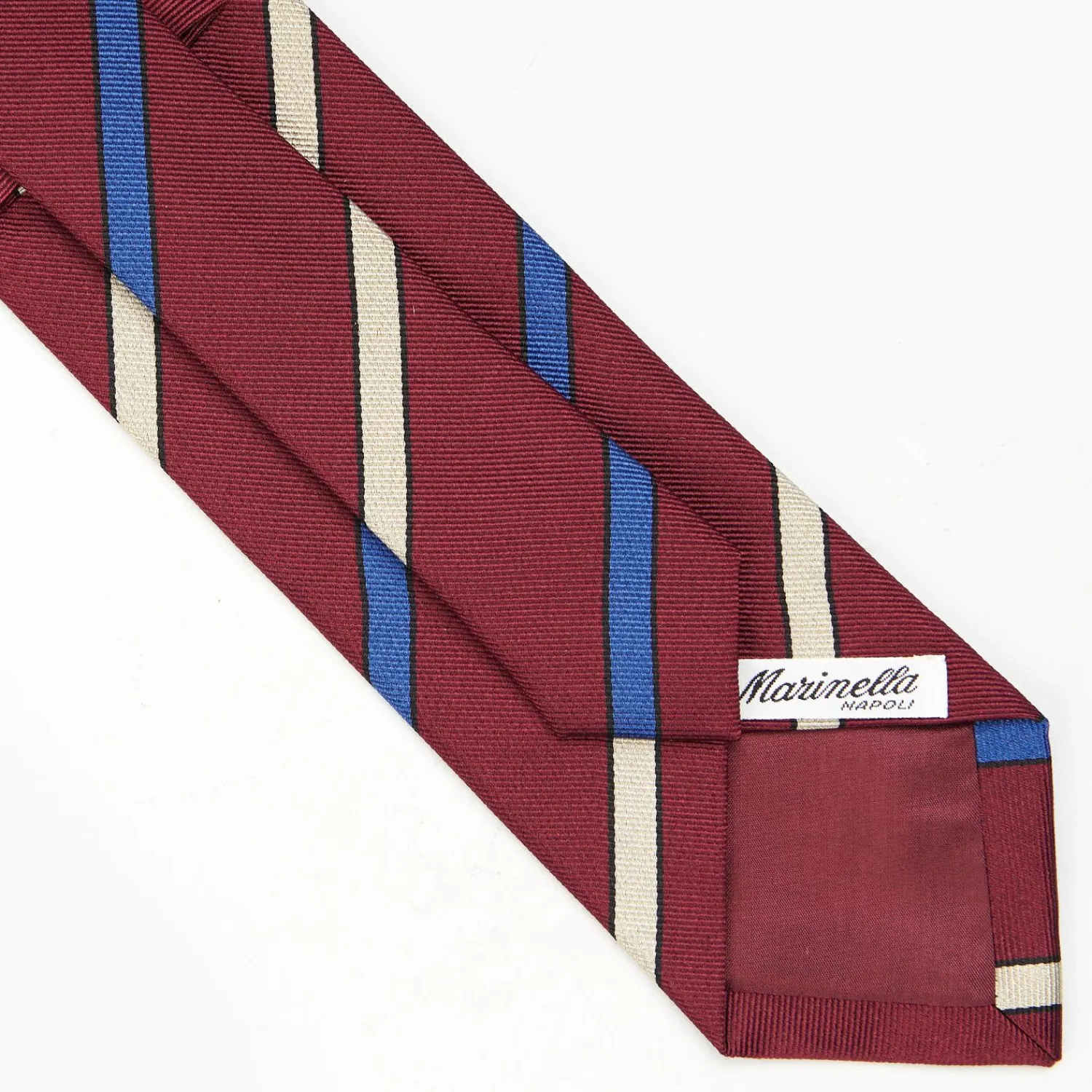 Burgundy Sartorial Striped Tie>E.Marinella Best Sale