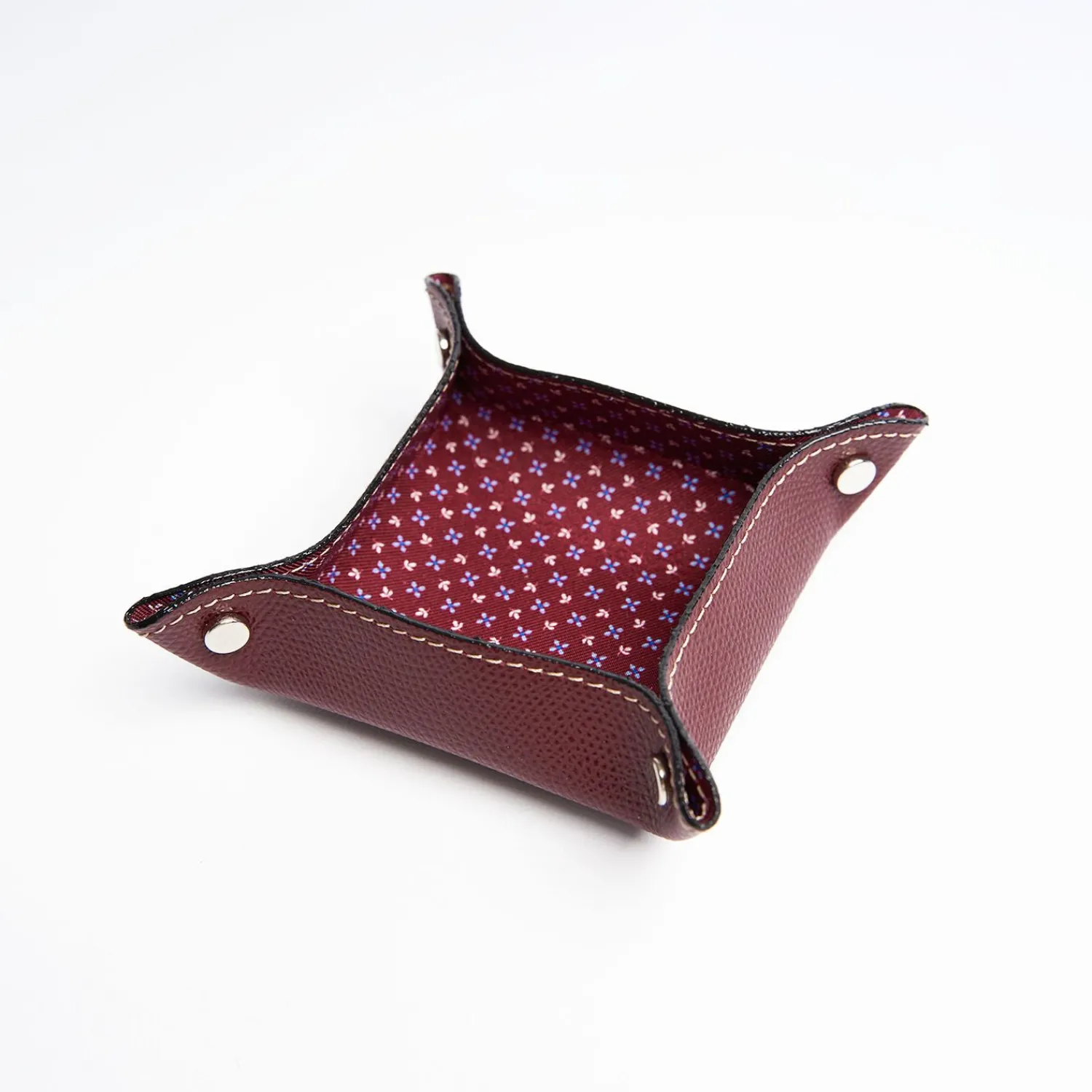 Burgundy Small Leather Vide00A0Poche>E.Marinella Fashion