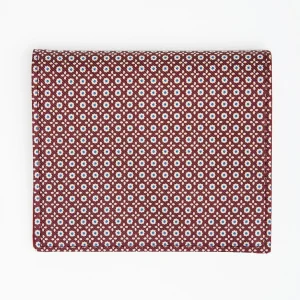 Burgundy Small Wallet In Silk And Leather>E.Marinella Sale