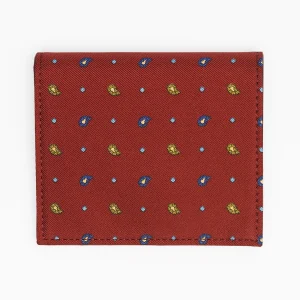 Burgundy Small Wallet In Silk And Leather>E.Marinella Cheap