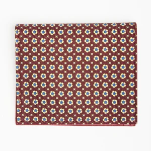 Burgundy Small Wallet In Silk And Leather>E.Marinella Flash Sale