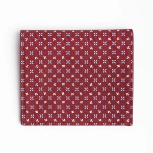 Burgundy Small Wallet In Silk And Leather>E.Marinella Hot