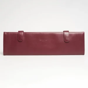 Burgundy Travel Tie Holder In Leather>E.Marinella Sale