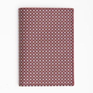 Burgundy Vertical Wallet In Silk And Leather>E.Marinella Clearance