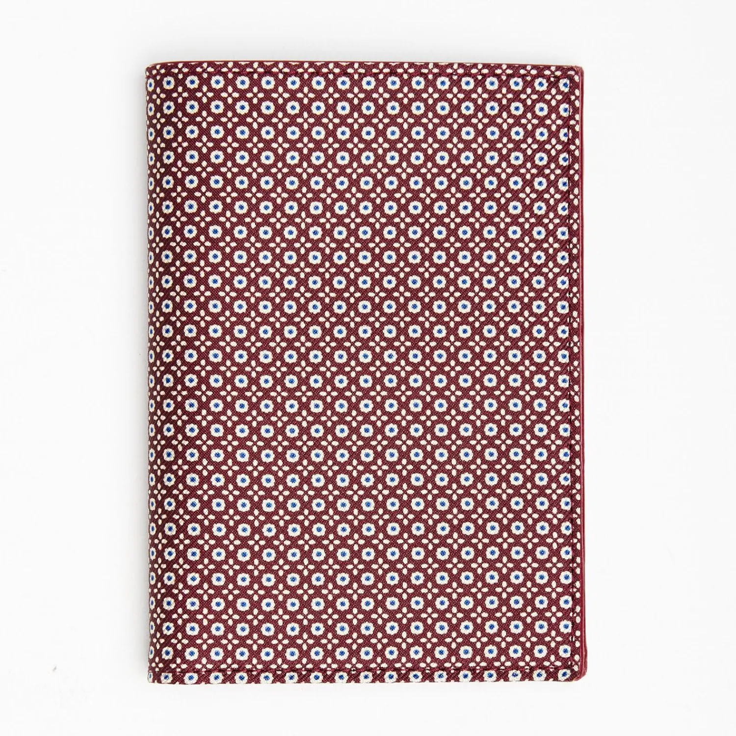 Burgundy Vertical Wallet In Silk And Leather>E.Marinella Clearance