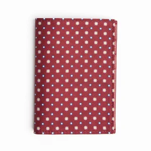 Burgundy Vertical Wallet In Silk And Leather>E.Marinella Clearance