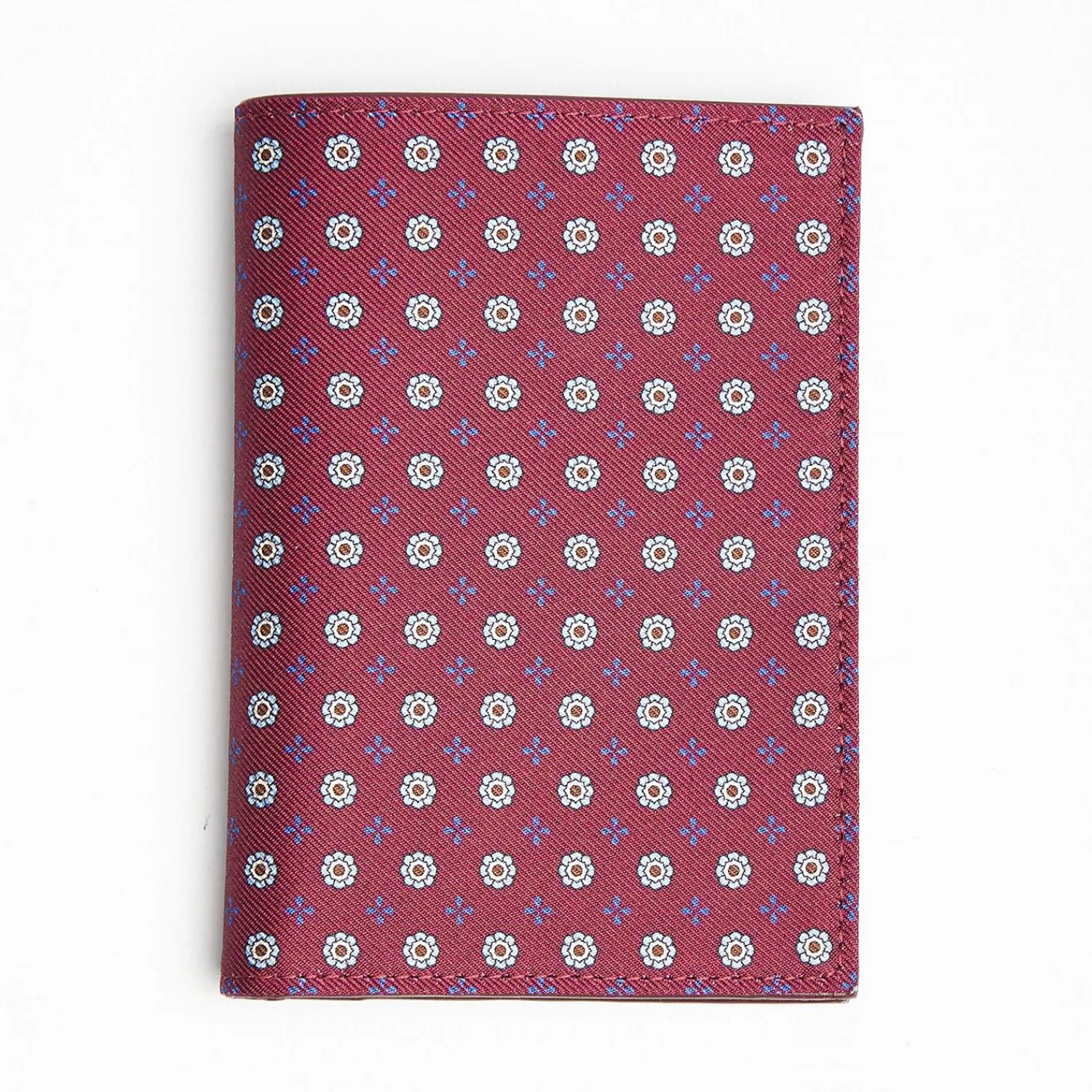Burgundy Vertical Wallet In Silk And Leather>E.Marinella Cheap
