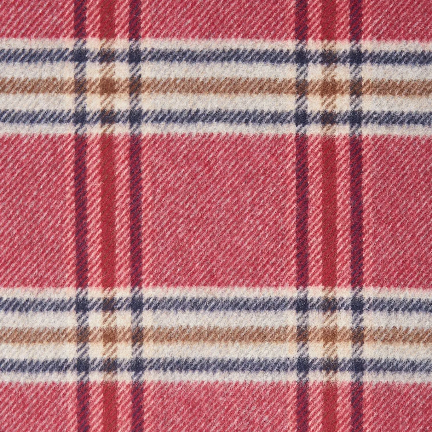 Burgundy Wool Plaid Scarf With Bangs>E.Marinella Store