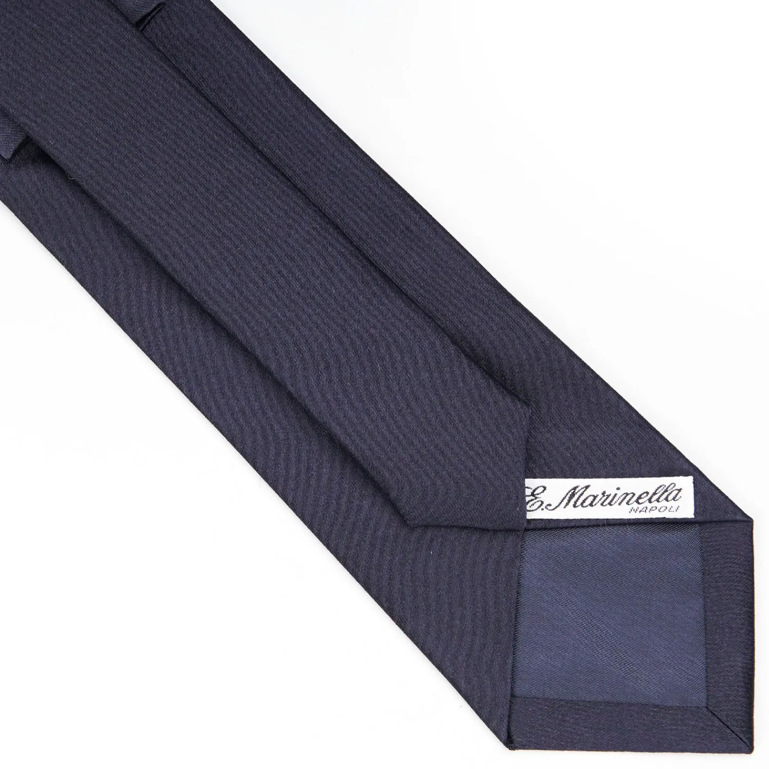 Cerimonial Solid Dark Blue Silk Satin Tie>E.Marinella Hot