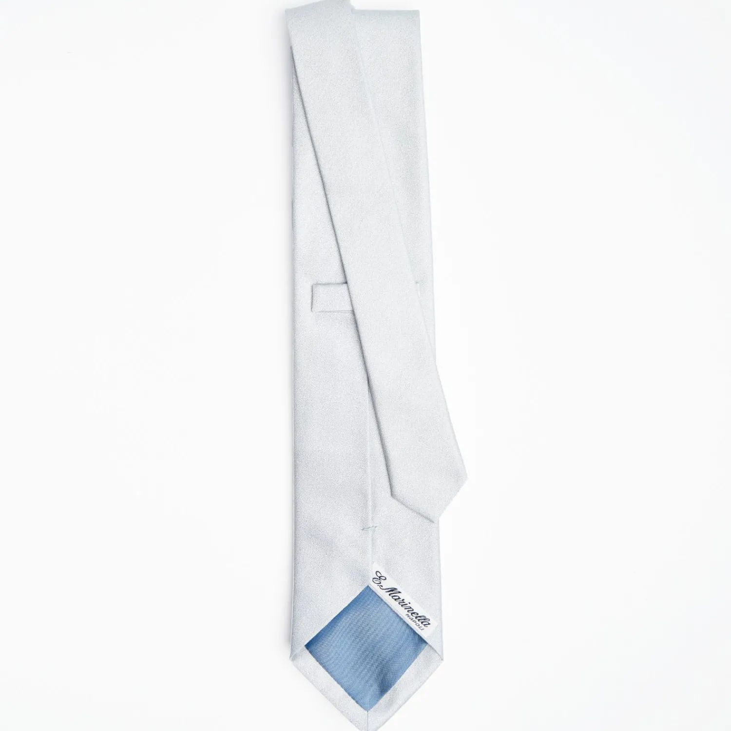 Cerimonial Solid Light Blue Silk Satin Tie>E.Marinella Sale