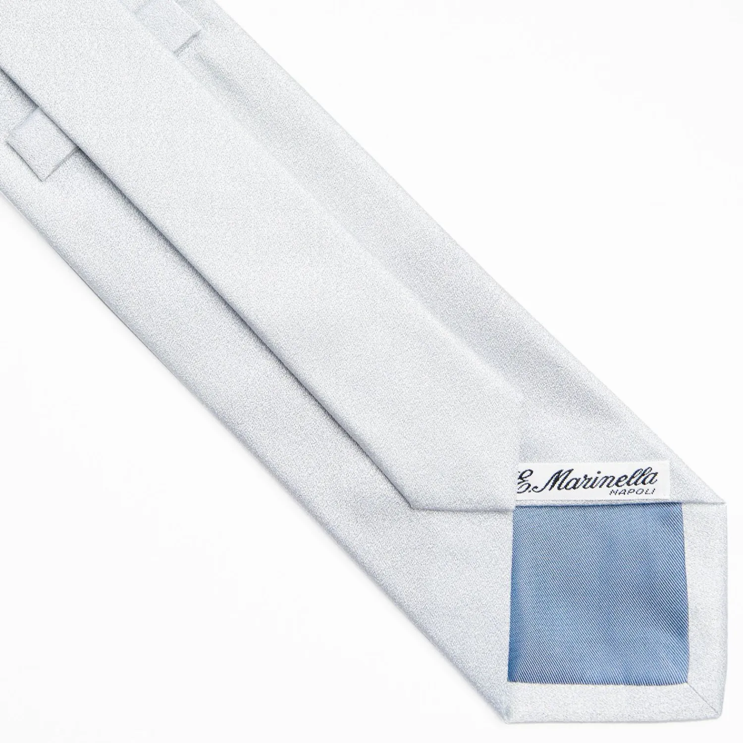 Cerimonial Solid Light Blue Silk Satin Tie>E.Marinella Sale