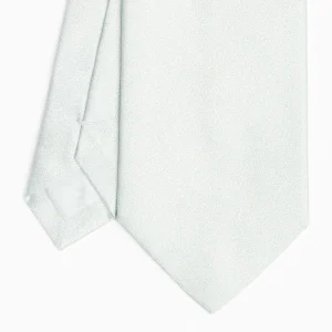 Cerimonial Solid Light Green Silk Satin Tie>E.Marinella Best