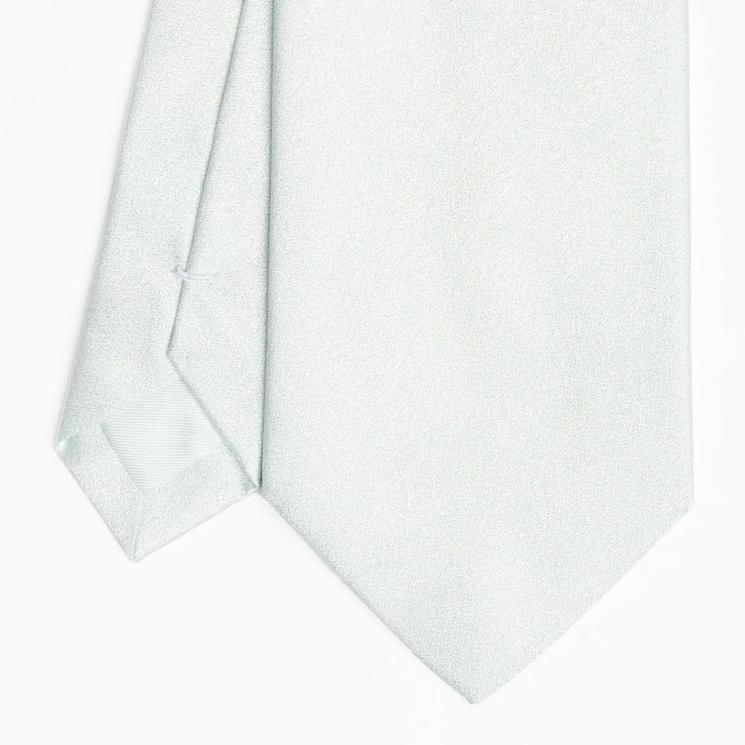 Cerimonial Solid Light Green Silk Satin Tie>E.Marinella Best