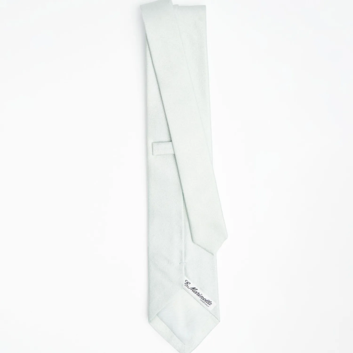 Cerimonial Solid Light Green Silk Satin Tie>E.Marinella Best