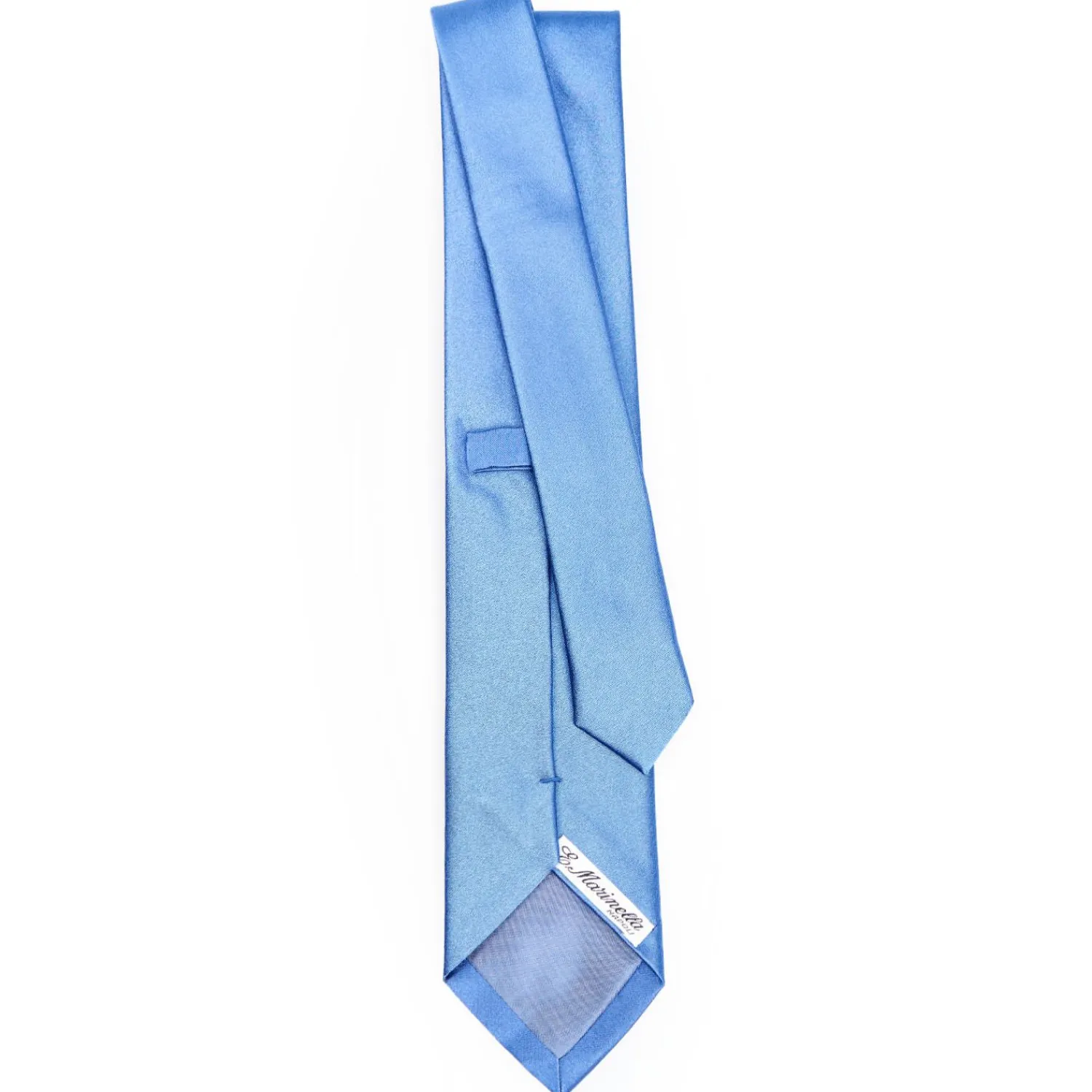 Cerimonial Solid Powder Blue Silk Satin Tie>E.Marinella Best Sale