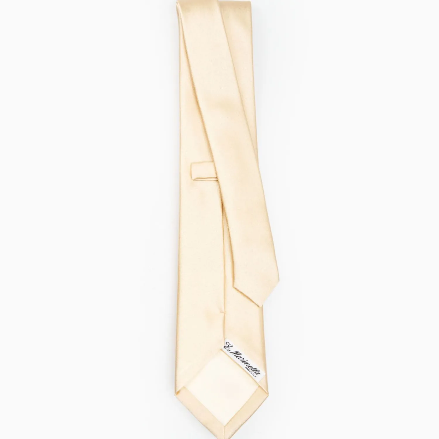 Cerimonial Solid Yellow Silk Satin Tie>E.Marinella Hot