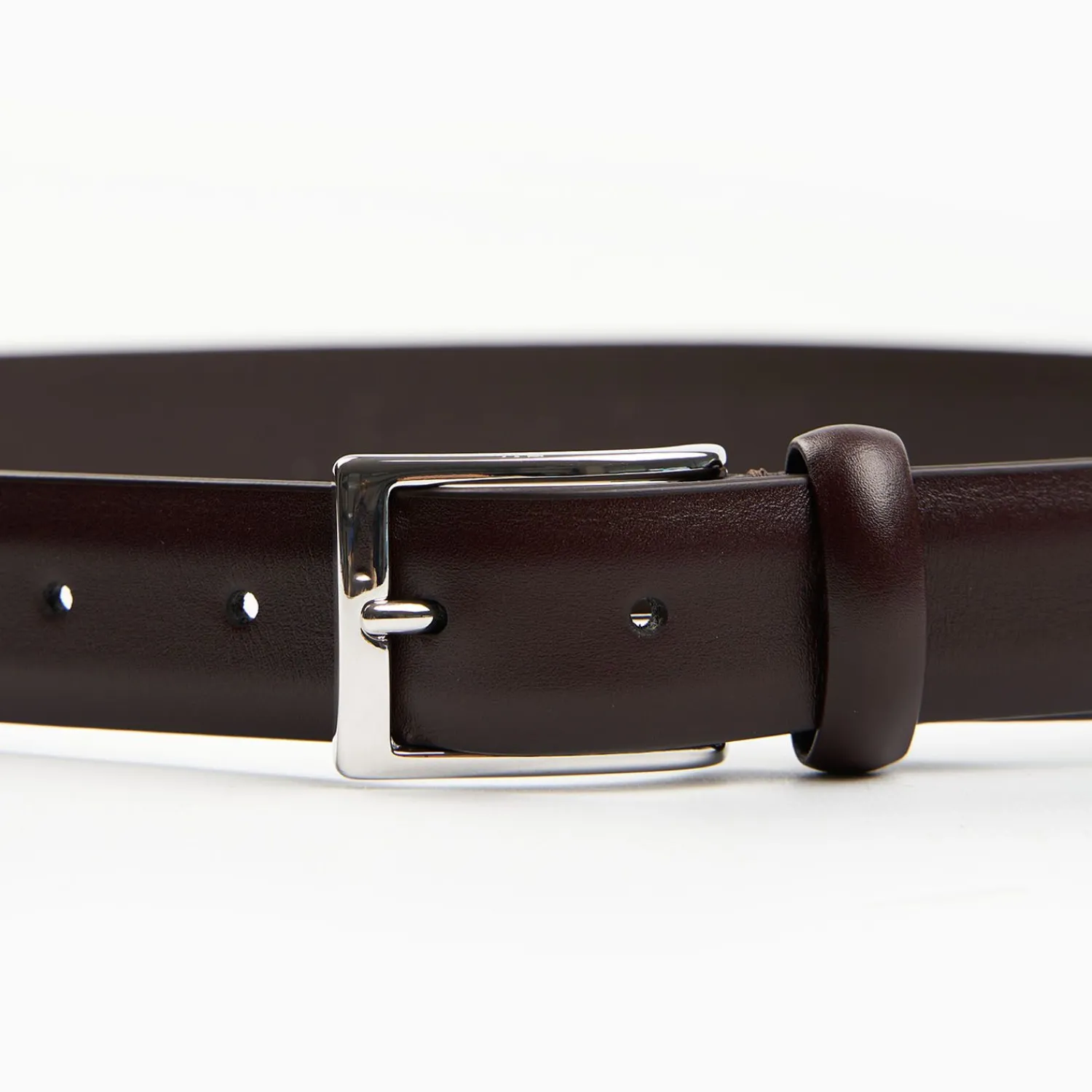 Classic Chocolate Dark Leather Belt 30 Mm>E.Marinella New
